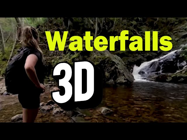 Cape Breton Waterfalls at Macintosh Brook Pleasant Bay, Cabot Trail, Cape Breton. VR Video 180 3D