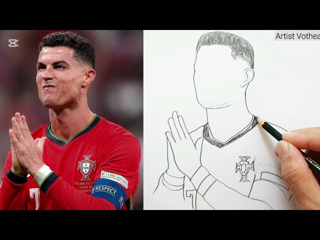 Sketching Cristiano Ronaldo Step by Step Tutorial