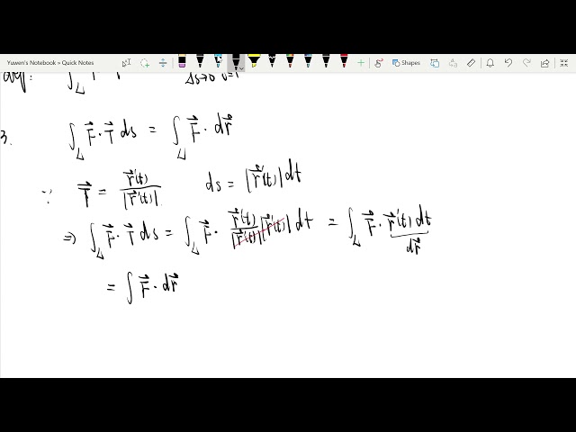 line integrals of vector fields