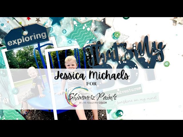 How To: Mixed Media Background for a Boy Scrapbook Page!