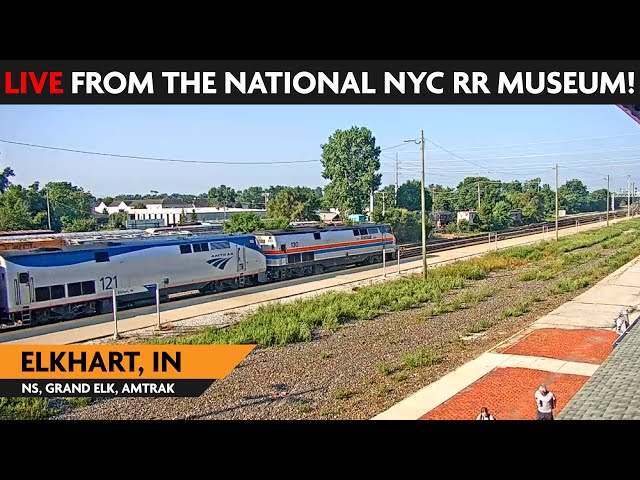 Elkhart, Indiana, USA | Virtual Railfan LIVE !