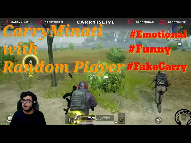 CarryMinati play Pubg with Random Player || Emotional & Comedy Moments || Fake Carryminati || SDGR