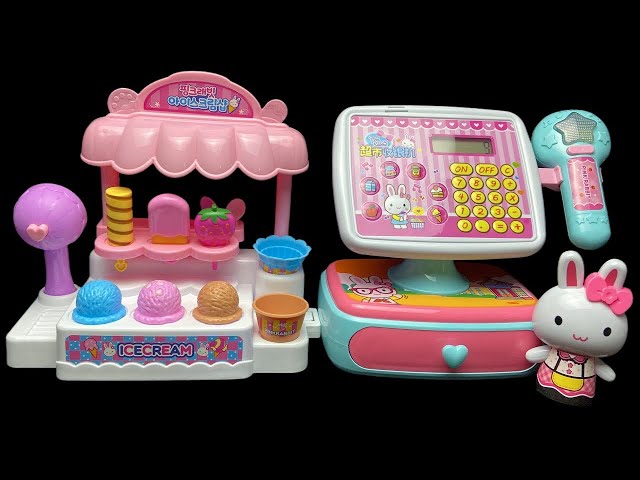 Pink Rabbit Ice-Cream Store Cash Register Set Satisfying with Unboxing Compilation Toys ASMR #406