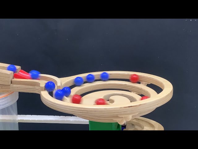 Marble Run ASMR L03 ☆ HABA Slope Dump Truck Excavator Ambulance Forklift Garbage Truck Tractors