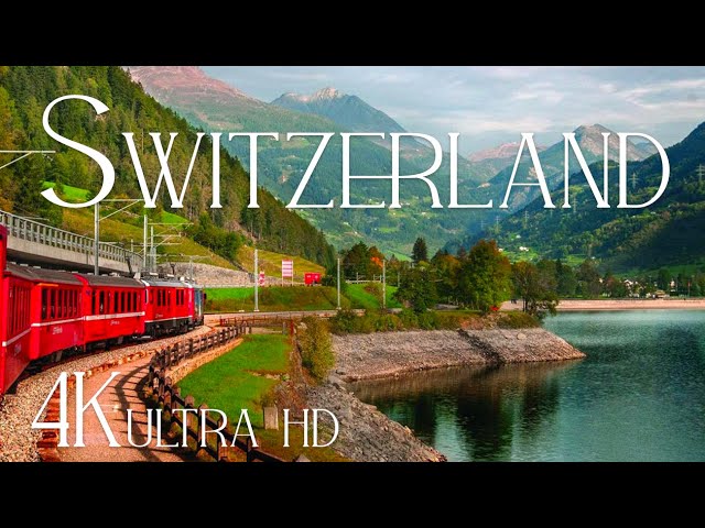 Switzerland • Swiss Alps Train Rides | Relaxation Film | Relaxing Music | Nature 4k Video UltraHD