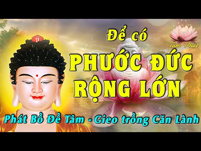 Để có PHƯỚC ĐỨC RỘNG LỚN -  Phát Bồ Đề Tâm -  Gieo trồng Căn Lành