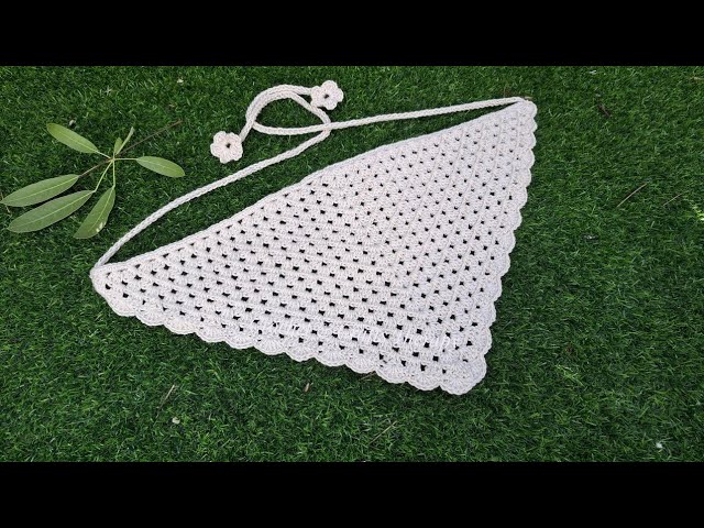 Wonderful! 🌻Crochet headscarf🌻Crochet granny square triangle bandana tutorial🌻🌻