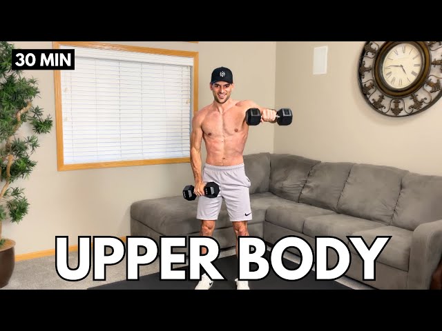 30 Min Upper Body Dumbbell Workout | Build Strength at Home (Arms, Chest, Back & Shoulders)