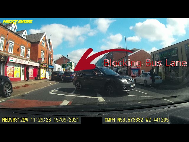 Dashcam UK.  Typical day in Bolton UK. 2 minutes of madness and crazy drivers.