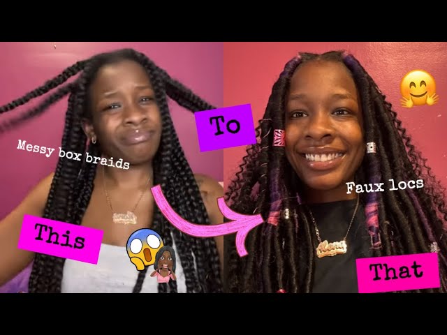 HOW TO TURN MY OLD KNOTLESS BRAIDS INTO PRETTY FAUX LOCS | DIY | Jada Kingdom VS Stefflon Don Drama