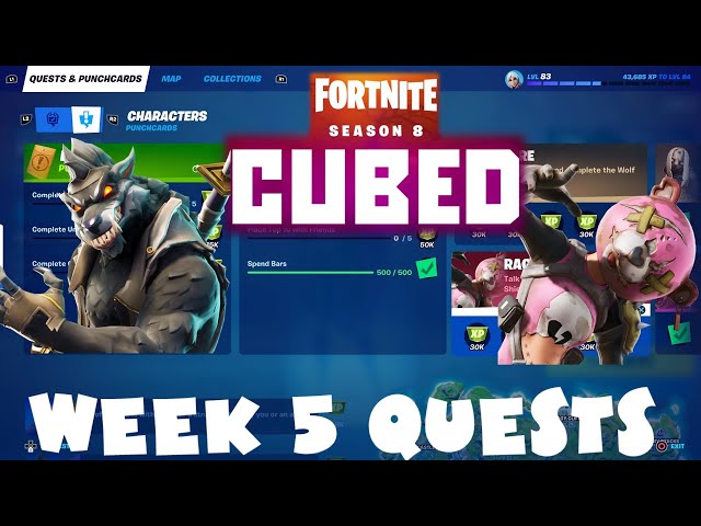 (Chapter 2) Fortnite Season 8 Week 5 Challenges - Dire & Ragsy Characters