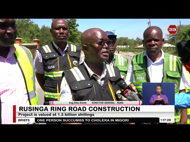 Rusinga road construction. 19.3 KM road  valued at 1.3 billion shillings expected to be completed.