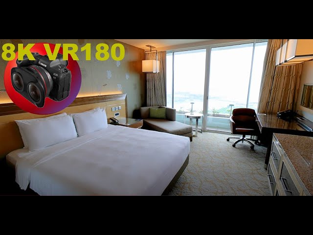 8K VR180 MARINA BAY SANDS DELUXE KING HARBOUR VIEW What does the room look like 3D (Travel/ASMR)