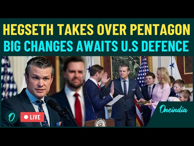 LIVE | Trump's Controversial Pick Hegseth Sworn in as U.S Defense Secretary After Narrow Senate Vote