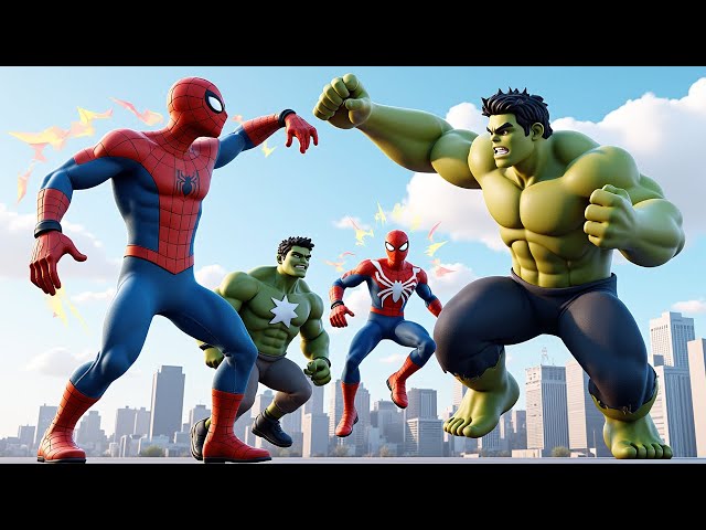 TEAM SUPERHERO RESCUE FAMILY SPIDERMAN vs FAMILY HULK, SUPER-GIRL, SUPER MAN | LIVE ACTION STORY #12