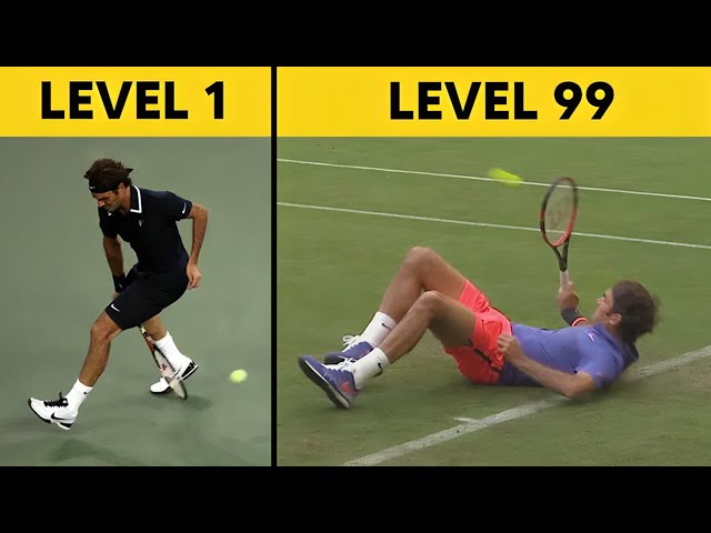 Roger Federer LEGENDARY Skills From Level 1 to Level 100