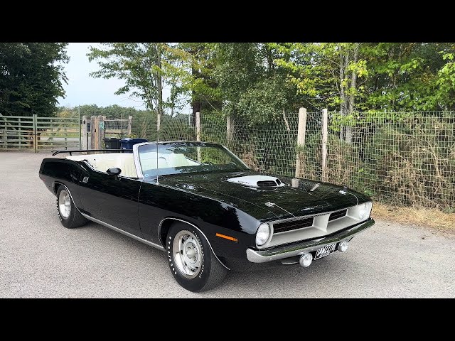 1970 Plymouth Cuda 440-6 Convertible | Auto / TX9 Black with White Interior