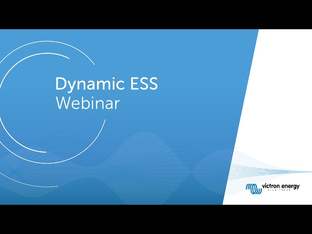 Victron Energy Dynamic ESS Webinar