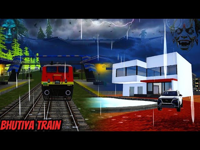 Bhutiya Train VS Horror Fortuner Bus Bike Hounted Story Dinosaurs Zombies in Indian Bikes Driving 3D