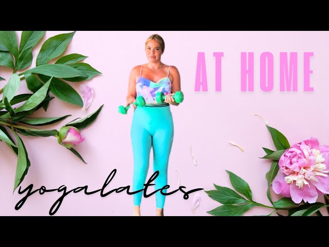 20 Minute FULL BODY // At Home YOGALATES! 🩷 ( with weights! ) #exercisefromhome