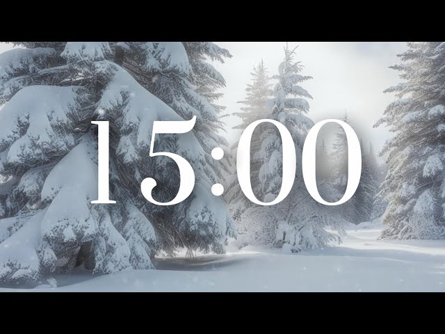 15 Minute Winter Snow Timer with Calming Piano Music ❄️🎹