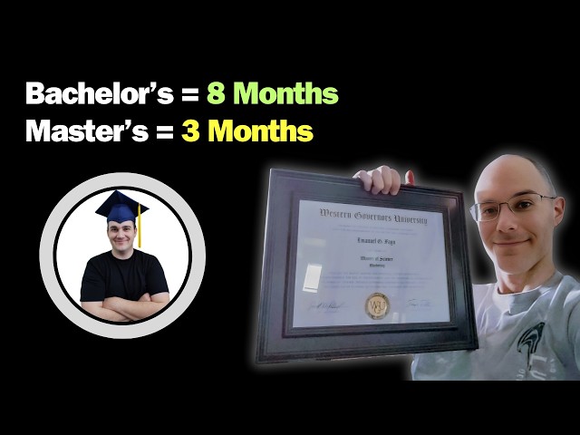 8 Month Bachelor's Degree AND 3 Month Master's Degree | Imanuel's Story