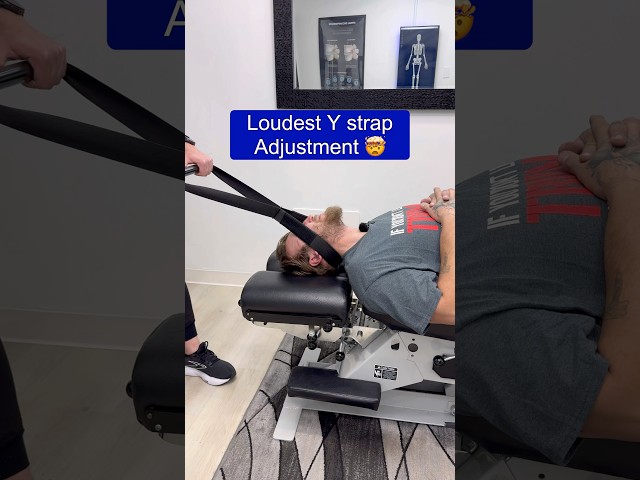 He felt this into his lower back! 💥🔥#chiropractor #adjustment #ystrap