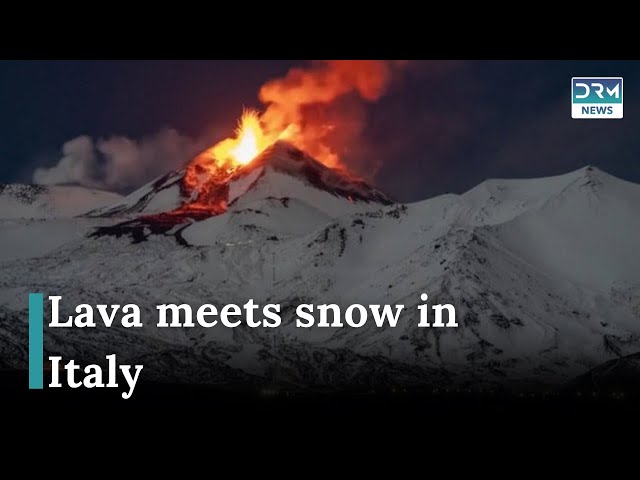 Lava Meets Snow: Mount Etna's Spectacular Eruption | DRM News | AL1I