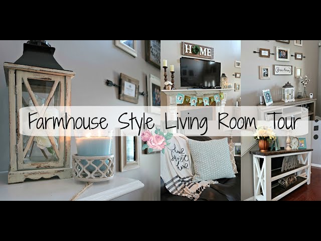 Farmhouse Style Living Room Tour 2017| Living Room Design| Makeover