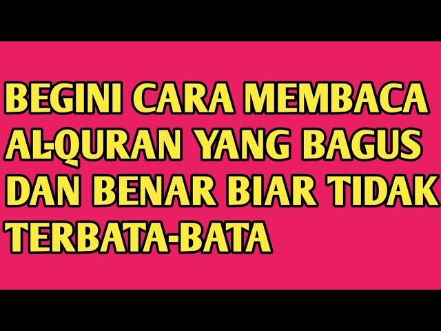 PAKAI NADA INI KALAU INGIN CEPAT BISA MEMBACA ALQURAN DENGAN BAGUS