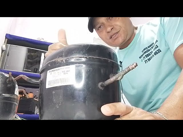 Como encher penel com motor compressor de geladeira