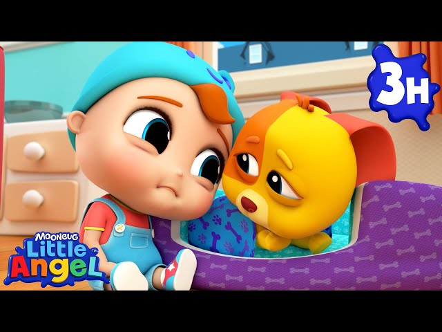 Oh No Bingo Is Sick |  Little Angel Color Songs & Nursery Rhymes | Learn Colors & Shapes