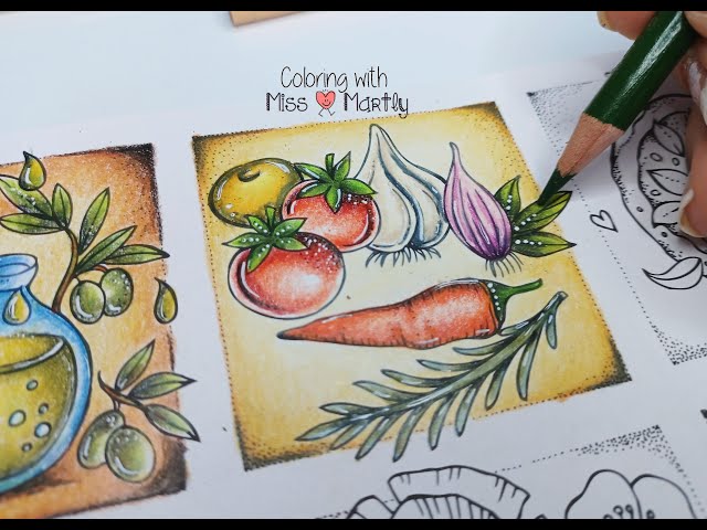 Coloring: Meine Reise durch Europa by Rita berman | Vegetables with Prismacolor