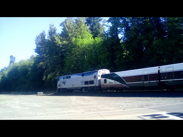 Amtrak talgo train going northbound on main track 1on July 22 2019