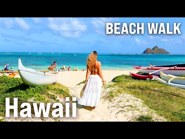 HAWAII Beach Walk | Best of Oahu and Maui Walking Tour with Captions [4K/60fps]