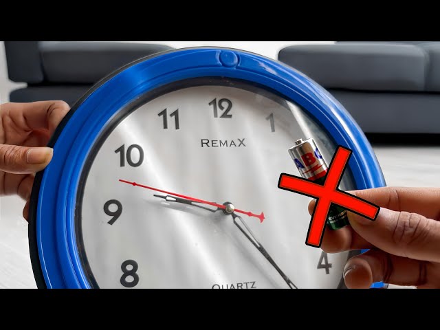 Using this trick, you'll never use batteries in a wall clock again in your life