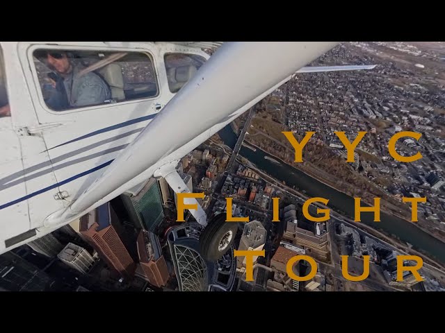 Downtown Calgary Flight in the Cessna - Unedited 360 Footage