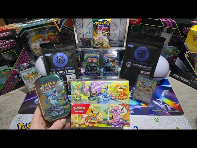 Prismatic Evolutions Mini Tin Display Unboxing – Epic Pokémon Card Pulls!