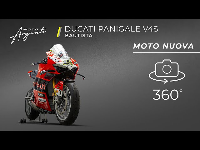 Ducati Panigale V4S Bautista - Moto Nuova - Vista a 360° - Moto Argento