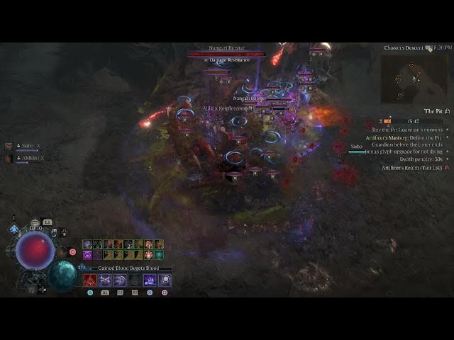 Diablo IV Blood Wave Necro Pit 150