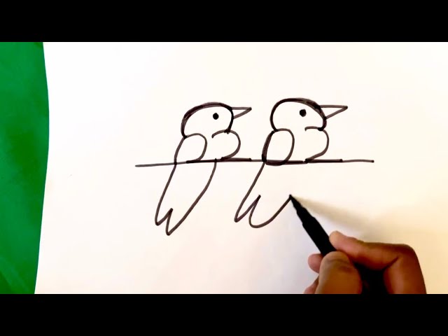 Birds drawing with number 2’s || simple drawings for kids || easy draw | Howtodrawforkids | drawing