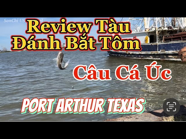 Review Tàu đánh bắt tôm, câu cá Úc giật mỏi tay ở bến tàu tôm Port Arthur Texas