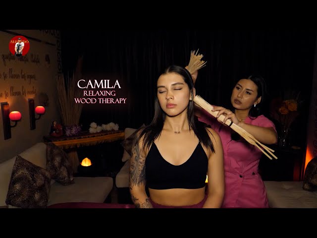 CAMILA ASMR 🩷 WOOD THERAPY AND ESSENTIAL OILS SESSION - Sleep with the sound of his voice