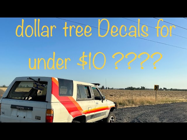 1980s Retro Trd Toyota Dollar Tree adhesive wrap Decals!?