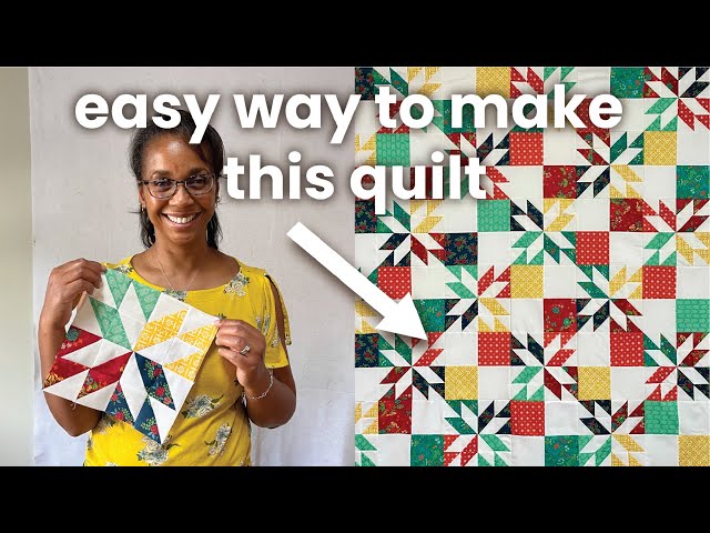 Scrappy Hunter Star Quilt Tutorial 💚 Make This Complicated-Looking Pattern EASY With HST's