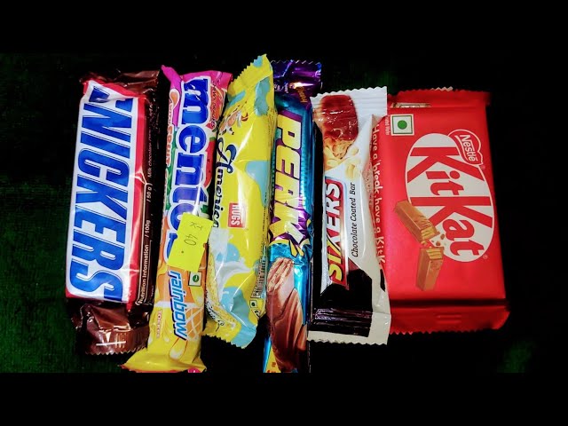 snickers KitKat sixers and different Loli pop satisfying unboxing video, gift box unboxing