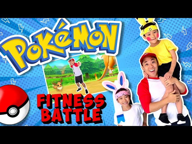 🐉🎮 POKEMON Let's Go Eevee Workout | FUNNY Brain Break Videogame Play-along