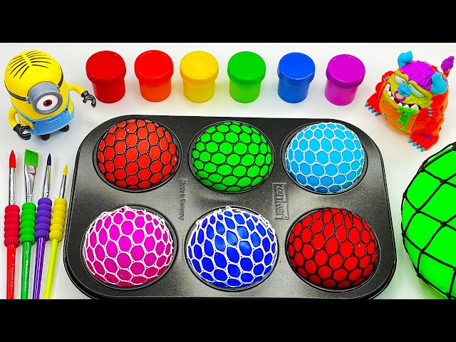 Satisfying Video l How to Make Rainbow Lollipop Slime with Stress Balls Cutting ASMR #12