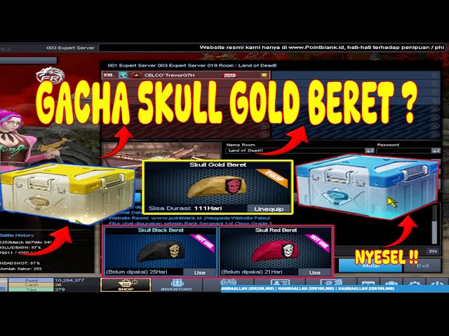 GACHA SKULL GOLD BERET ? BERET YANG SUSAH DIDAPATKAN TERNYATA EFFECT NYA BEGINI ? // Point Blank