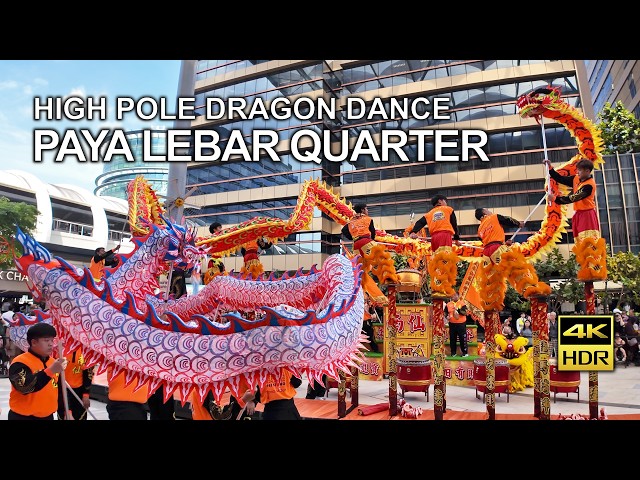 Epic High Pole Lion & Double Dragon Dance at Paya Lebar Quarter | Singapore Chinese New Year 2025